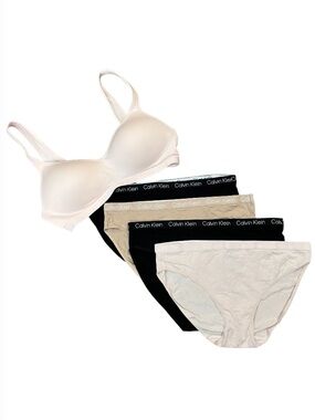 Calvin Klein Bra and Panties Set Cotton Modal Blend Medium